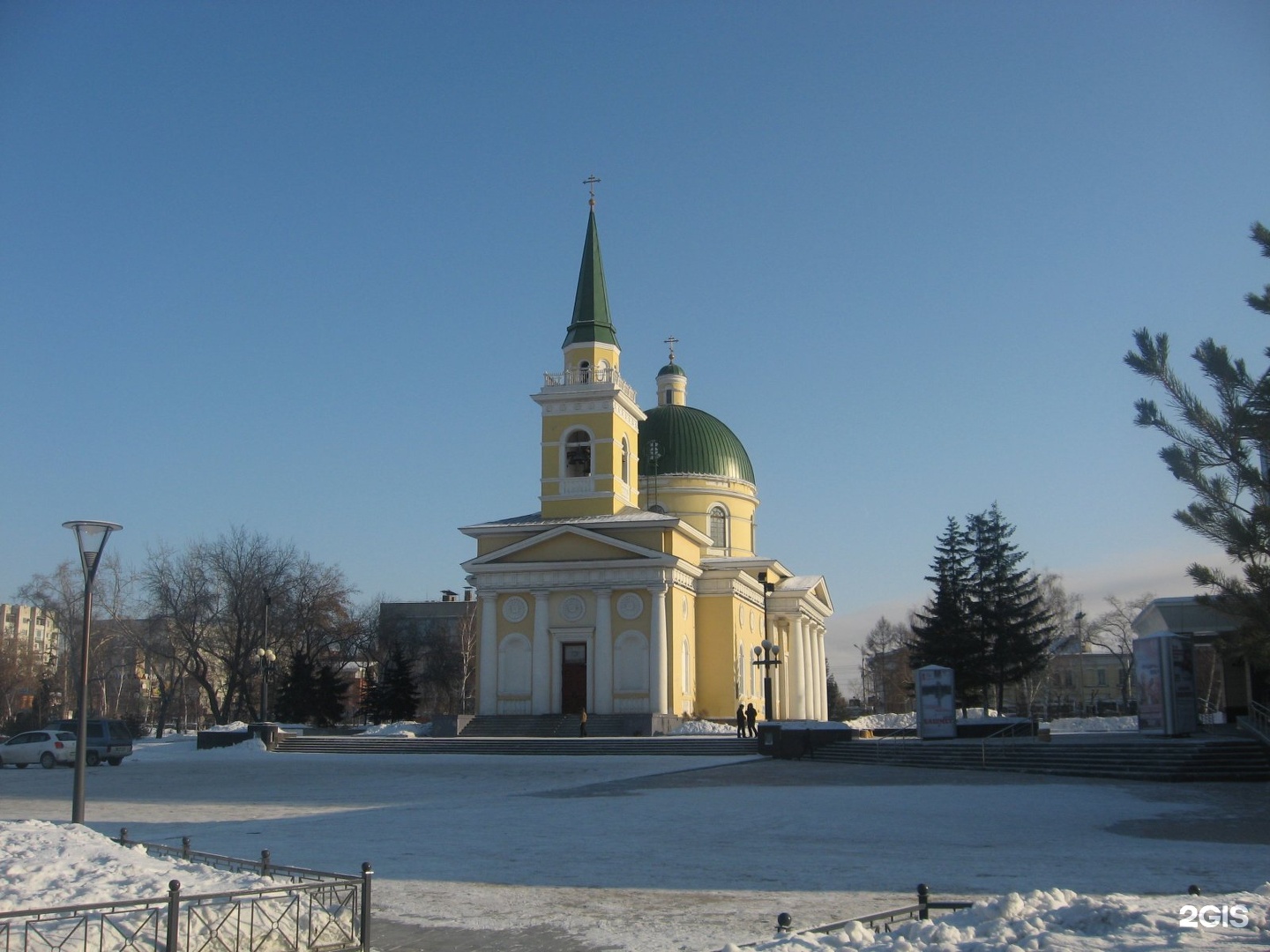 Никольский собор ночью Омск