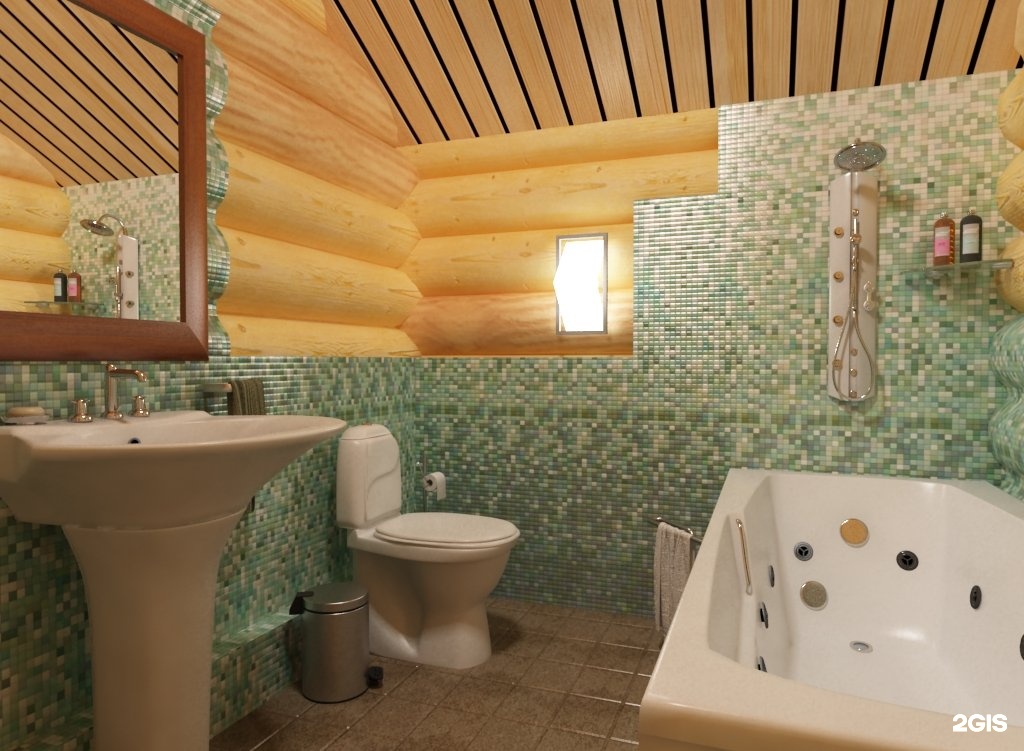 отделка ванной комнаты панелями в деревянном доме